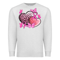 Oatmeal Heather Cancer hearts Cancer Awaneress Premium Sweatshirt - HowdyJamesFarm