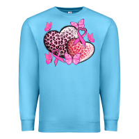 Ocean Blue Cancer hearts Cancer Awaneress Premium Sweatshirt - HowdyJamesFarm