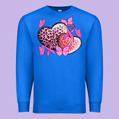 Cancer Hearts Cancer Awaneress Premium Sweatshirt Designed By Howdyjamesfarm