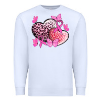 White Cancer hearts Cancer Awaneress Premium Sweatshirt - HowdyJamesFarm