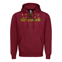 Burgundy christmas mama messy bun Zipper Hoodie - Jasminsmagicworld