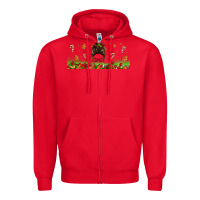 Red christmas mama messy bun Zipper Hoodie - Jasminsmagicworld
