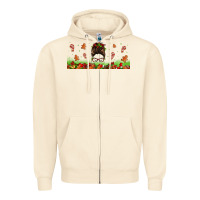 Sandshell christmas mama messy bun Zipper Hoodie - Jasminsmagicworld