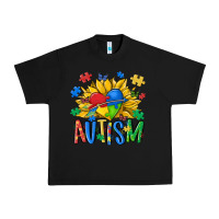 Black austism sunflower Urban Heavy Tee - MaliasSmallBusiness