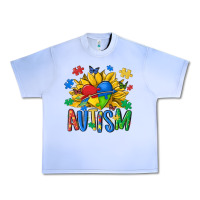 Grape Ice austism sunflower Urban Heavy Tee - MaliasSmallBusiness