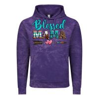Cloud Purple blessed mama serape cowhide turquoise Vintage Hoodie - Jasminsmagicworld