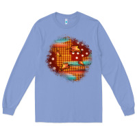 Colony Blue fall patch Long Sleeve Tee - JahusDesignShop