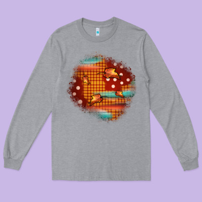 Fall Patch Long Sleeve Tee Designed By Jahusdesignshop