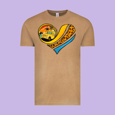 School Bus Heart Vintage Tee Designed By Jasminsmagicworld