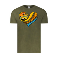 Vintage Olive school bus heart Vintage Tee - Jasminsmagicworld