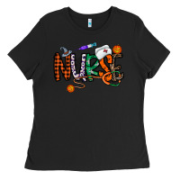 Black nurse halloween Ladies Tee - CowhideDigitalArt