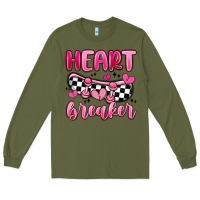 Army Green heart breaker Long Sleeve Tee - MaliasSmallBusiness
