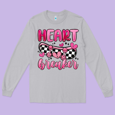 Heart Breaker Long Sleeve Tee Designed By Maliassmallbusiness