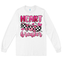 White heart breaker Long Sleeve Tee - MaliasSmallBusiness