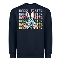 Navy happy easter Heavyweight Sweatshirt - MaliasSmallBusiness