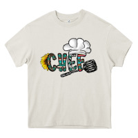 Cream chef Heavy Core Tee - CowhideDigitalArt