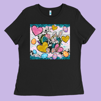 Easter Hearts Cowhide Tumbler Easter Day Ladies Tee Designed By Neo Western