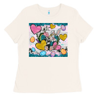 Bone Easter hearts Cowhide tumbler Easter Day Ladies Tee - Neo Western