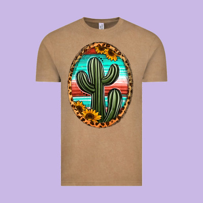 Serape And Sunflower Cactus Vintage Tee Designed By Jasminsmagicworld