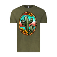 Vintage Olive serape and sunflower cactus Vintage Tee - Jasminsmagicworld