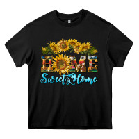 Black home sweet home sunflower Heavy Core Tee - BarkalooDesign