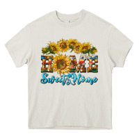Cream home sweet home sunflower Heavy Core Tee - BarkalooDesign