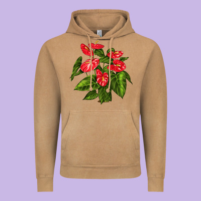Anthurium Vintage Hoodie Designed By Lillyallendesigns