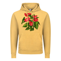 Vintage Mustard anthurium Vintage Hoodie - LillyAllenDesigns