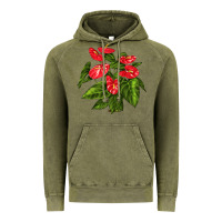 Vintage Olive anthurium Vintage Hoodie - LillyAllenDesigns