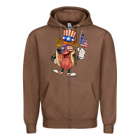 Chestnut 4th of july hot dog Zipper Hoodie - BarkalooDesign