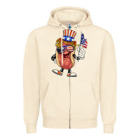 Sandshell 4th of july hot dog Zipper Hoodie - BarkalooDesign