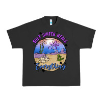 Pigment Black salt water heals everything Urban Heavy Tee - MaliasSmallBusiness