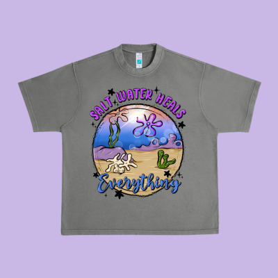 Salt Water Heals Everything Urban Heavy Tee Designed By Maliassmallbusiness
