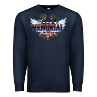 Navy happy memorial day Premium Sweatshirt - HowdyJamesFarm