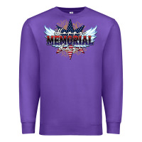 Purple happy memorial day Premium Sweatshirt - HowdyJamesFarm