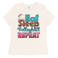 Bone eat sleep volleyball repeat Ladies Tee - HRA Design Shop