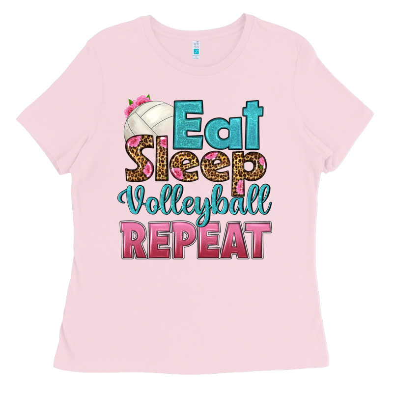 Eat Sleep Volleyball Repeat Ladies Tee by HRA Design Shop | Teevron