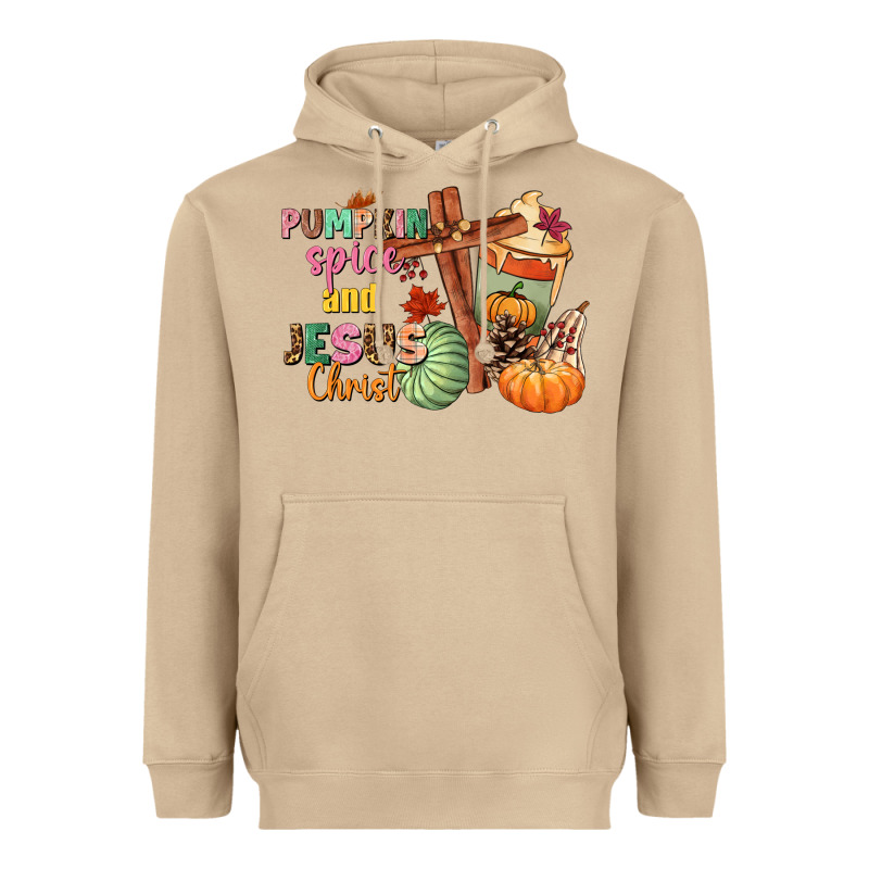 Pumpkin Spice And Jesus Christ Heavyweight Hoodie by NancyCooperArtShop | Teevron