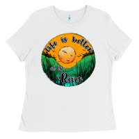 White life is better at the river Ladies Tee - JahusDesignShop