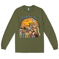 Army Green long live the cowgirls Long Sleeve Tee - NancyCooperArtShop