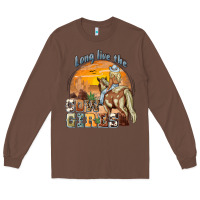 Chestnut long live the cowgirls Long Sleeve Tee - NancyCooperArtShop