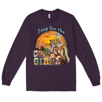 Plum long live the cowgirls Long Sleeve Tee - NancyCooperArtShop