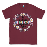 Burgundy he has risen Classic Tee - MaliasSmallBusiness