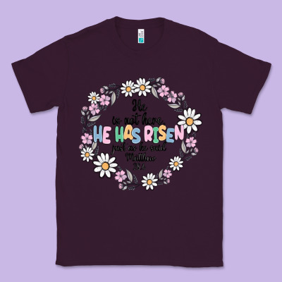 He Has Risen Classic Tee Designed By Maliassmallbusiness