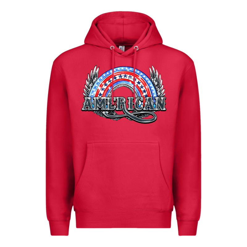 American Rainbow Premium Hoodie by HowdyJamesFarm | Teevron