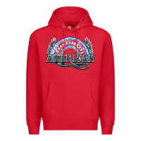 Red American rainbow Premium Hoodie - HowdyJamesFarm