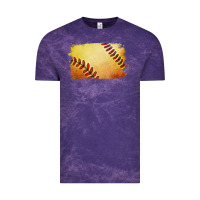 Cloud Purple softball brushstroke Vintage Tee - Jasminsmagicworld