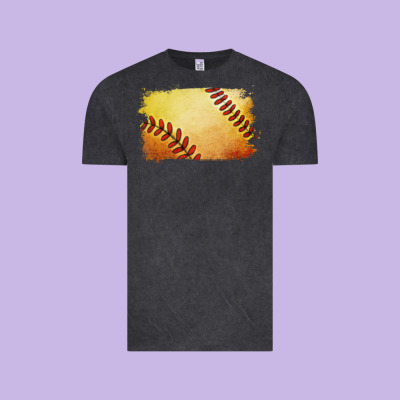Softball Brushstroke Vintage Tee Designed By Jasminsmagicworld