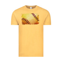 Vintage Mustard softball brushstroke Vintage Tee - Jasminsmagicworld