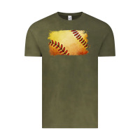 Vintage Olive softball brushstroke Vintage Tee - Jasminsmagicworld
